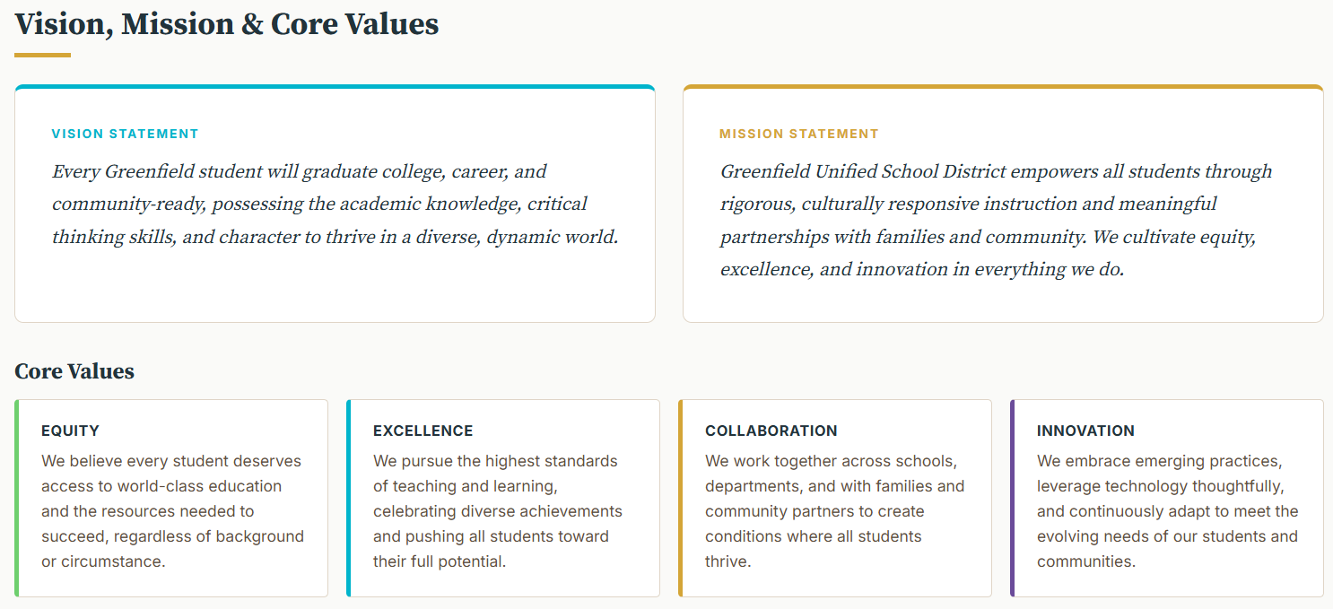 Vision, Mission & Core Values